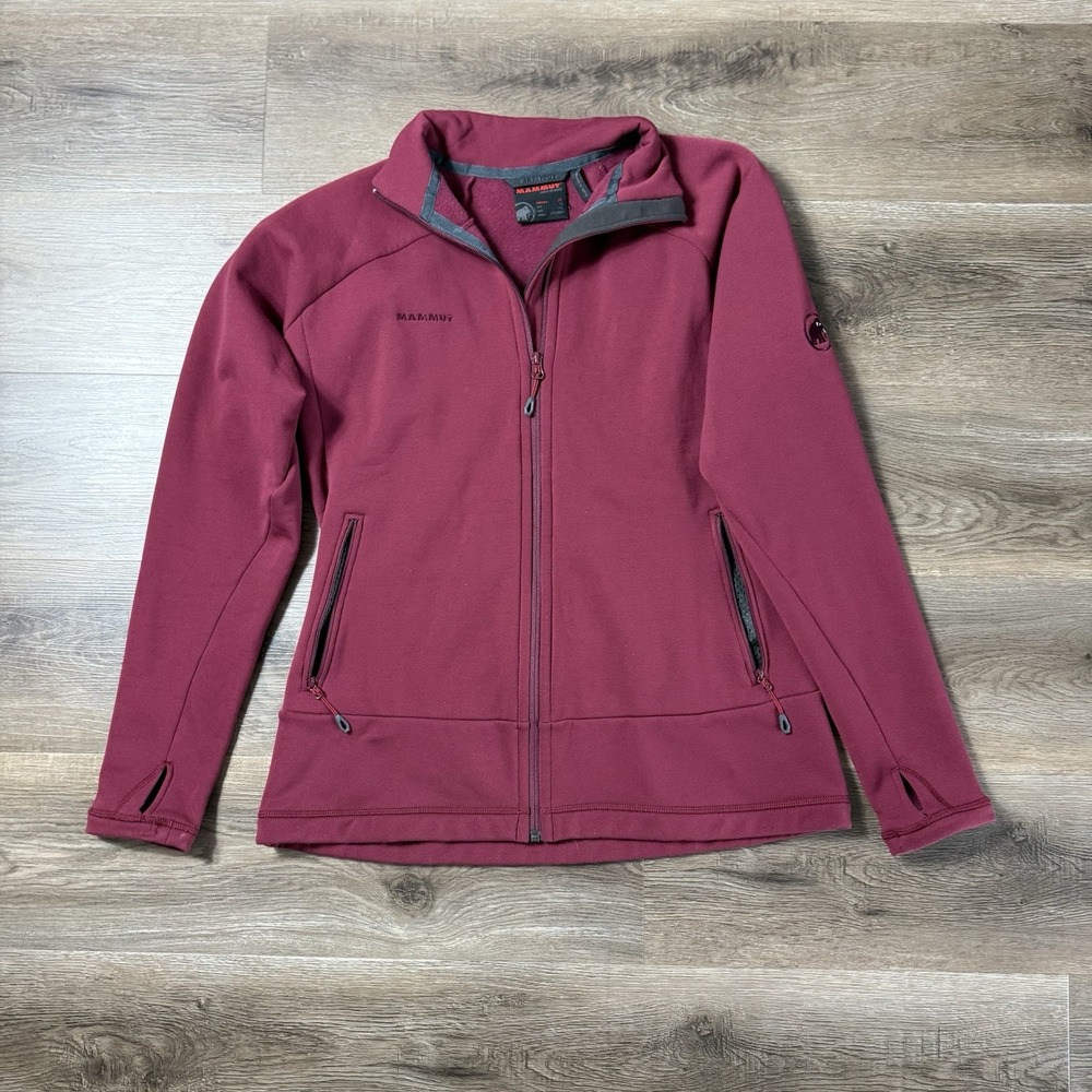 Mammut Women's Windstopper Sz XLLight Fleece Hoodie Jacket Maroon